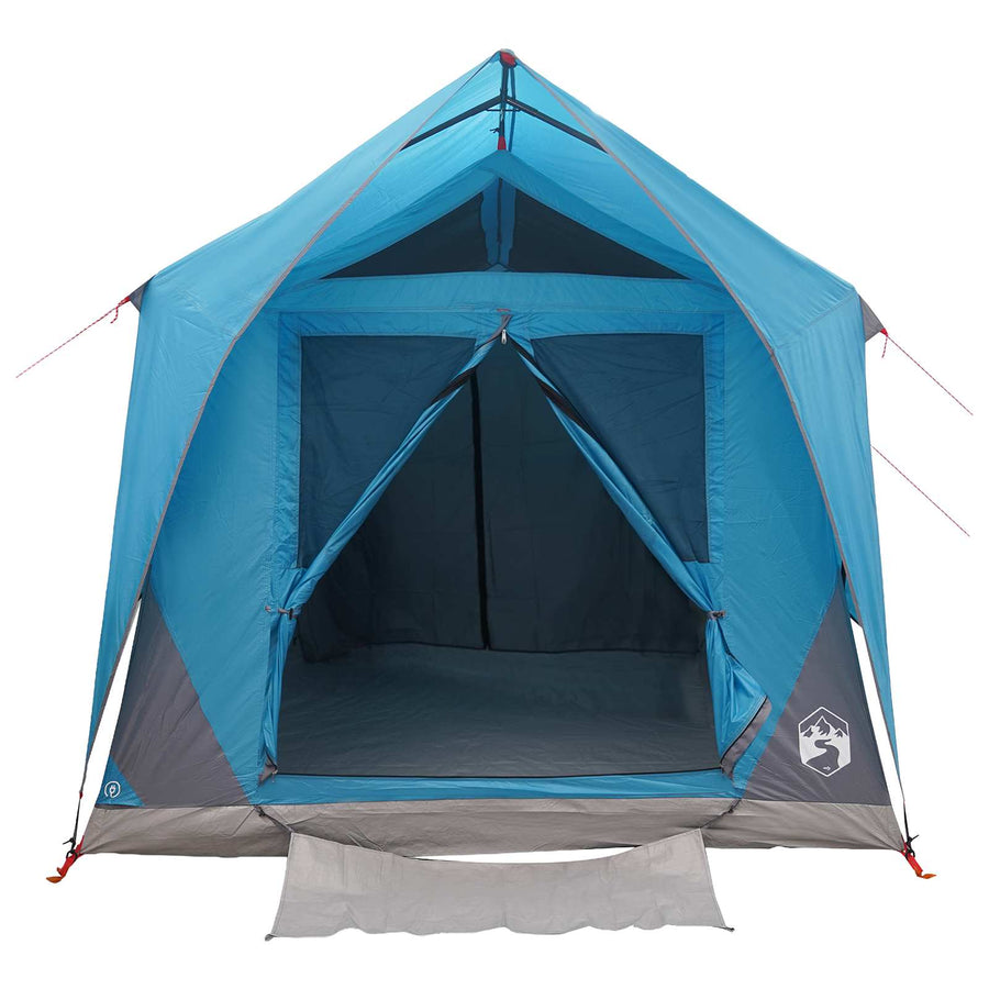 Tunneltent met dak Blauw 8-persoons Polyester en staal