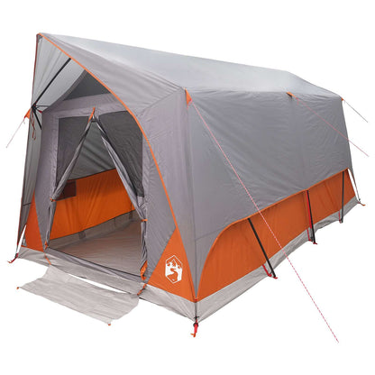 Tunneltent Grijs en Oranje 8-persoons Polyester en staal