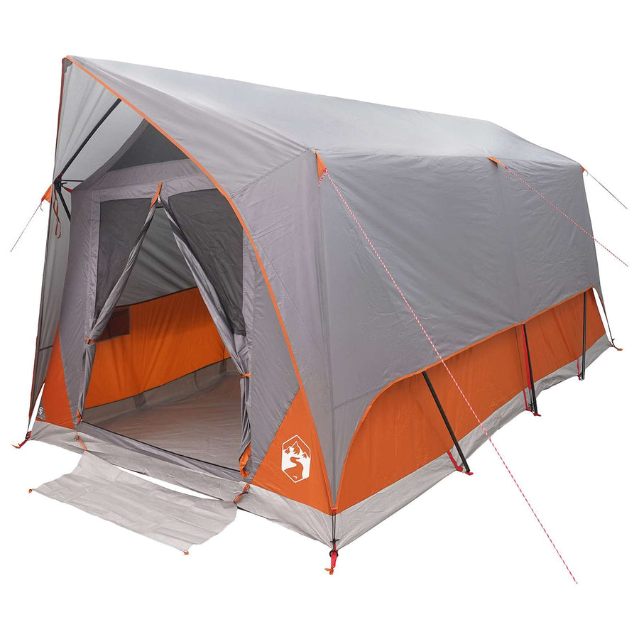 Tunneltent Grijs en Oranje 8-persoons Polyester en staal