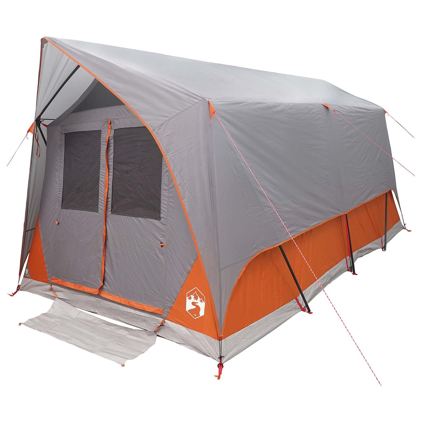 Tunneltent Grijs en Oranje 8-persoons Polyester en staal