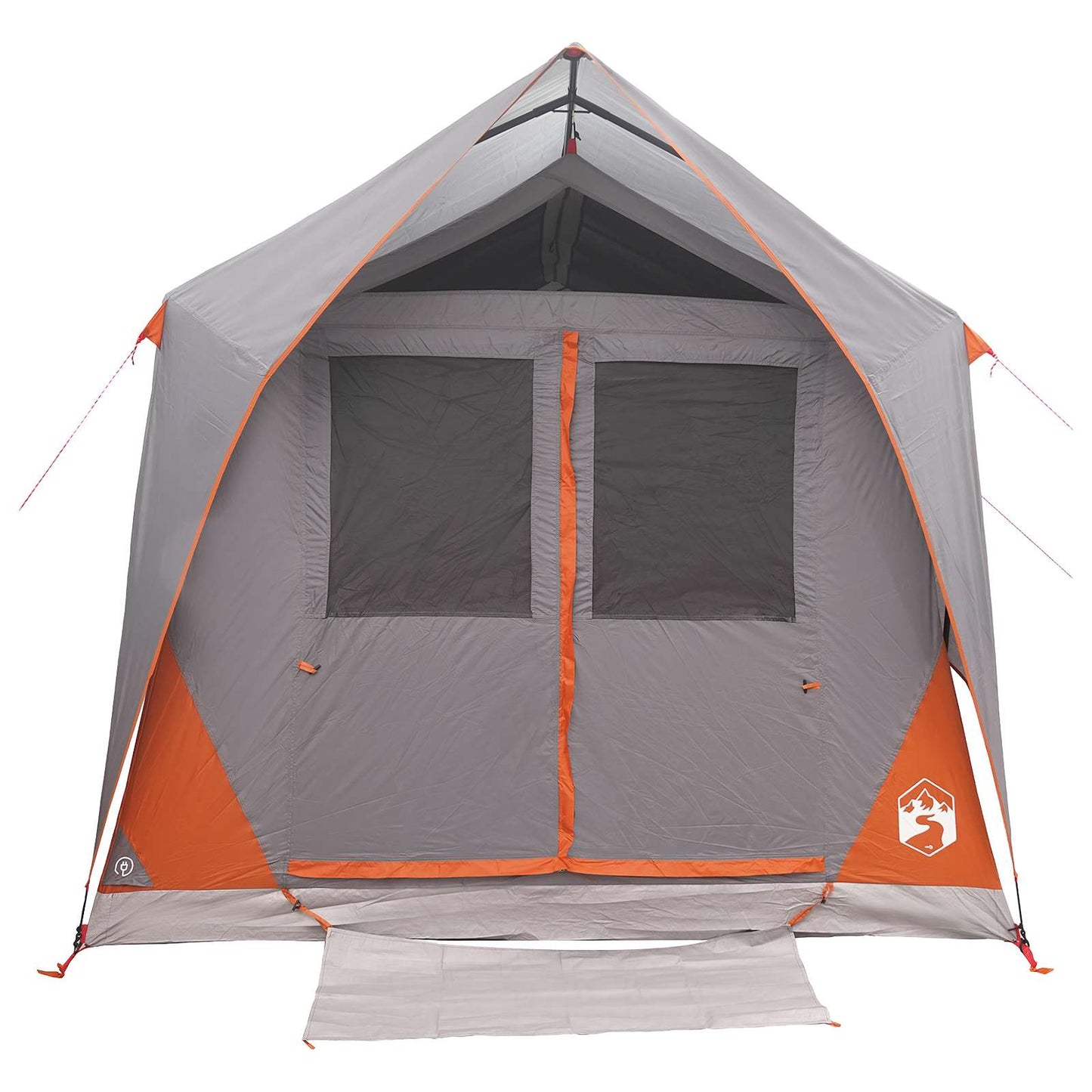 Tunneltent Grijs en Oranje 8-persoons Polyester en staal