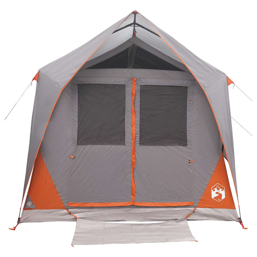Tunneltent Grijs en Oranje 8-persoons Polyester en staal