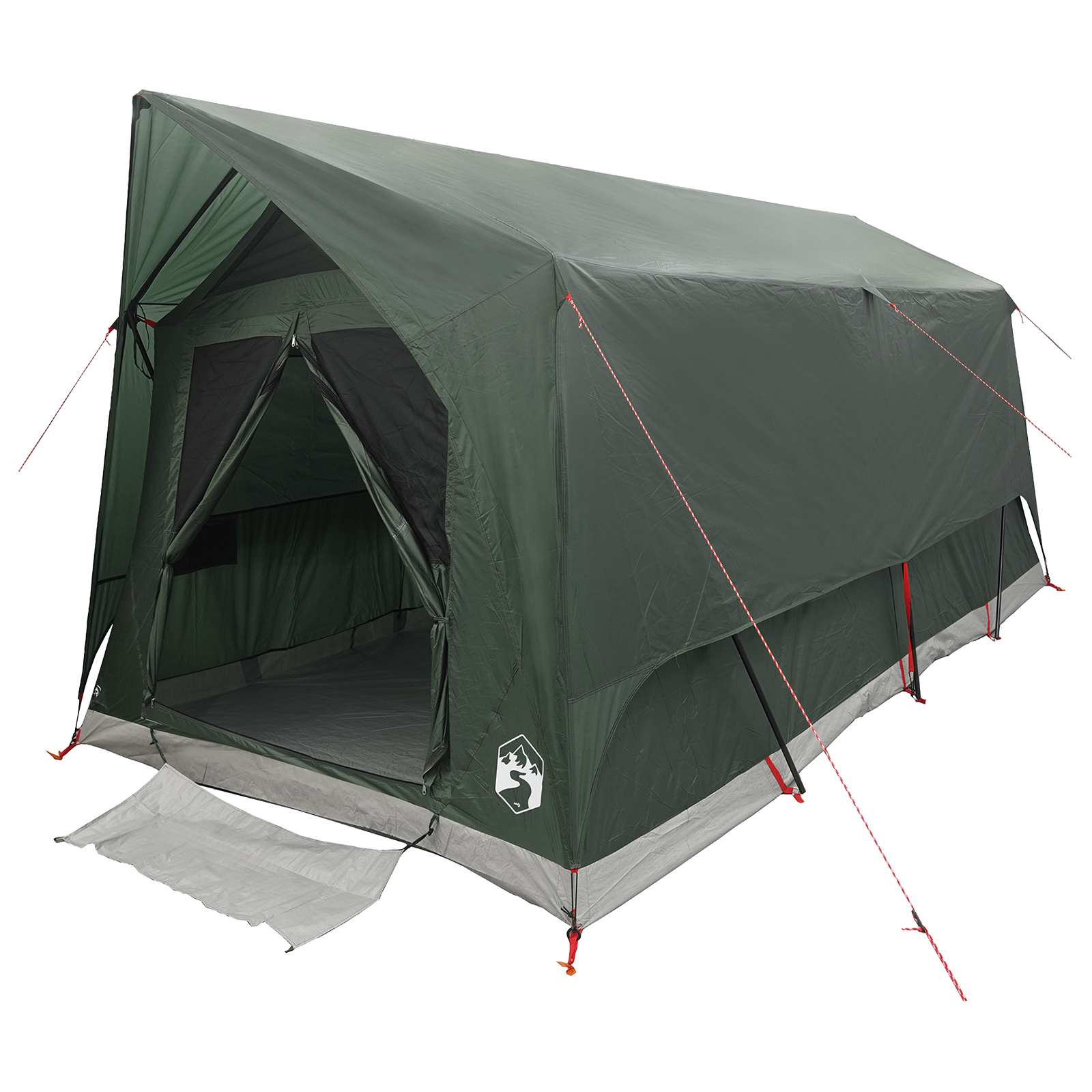 Tunneltent met dak Leger groen 8-persoons Polyester en staal