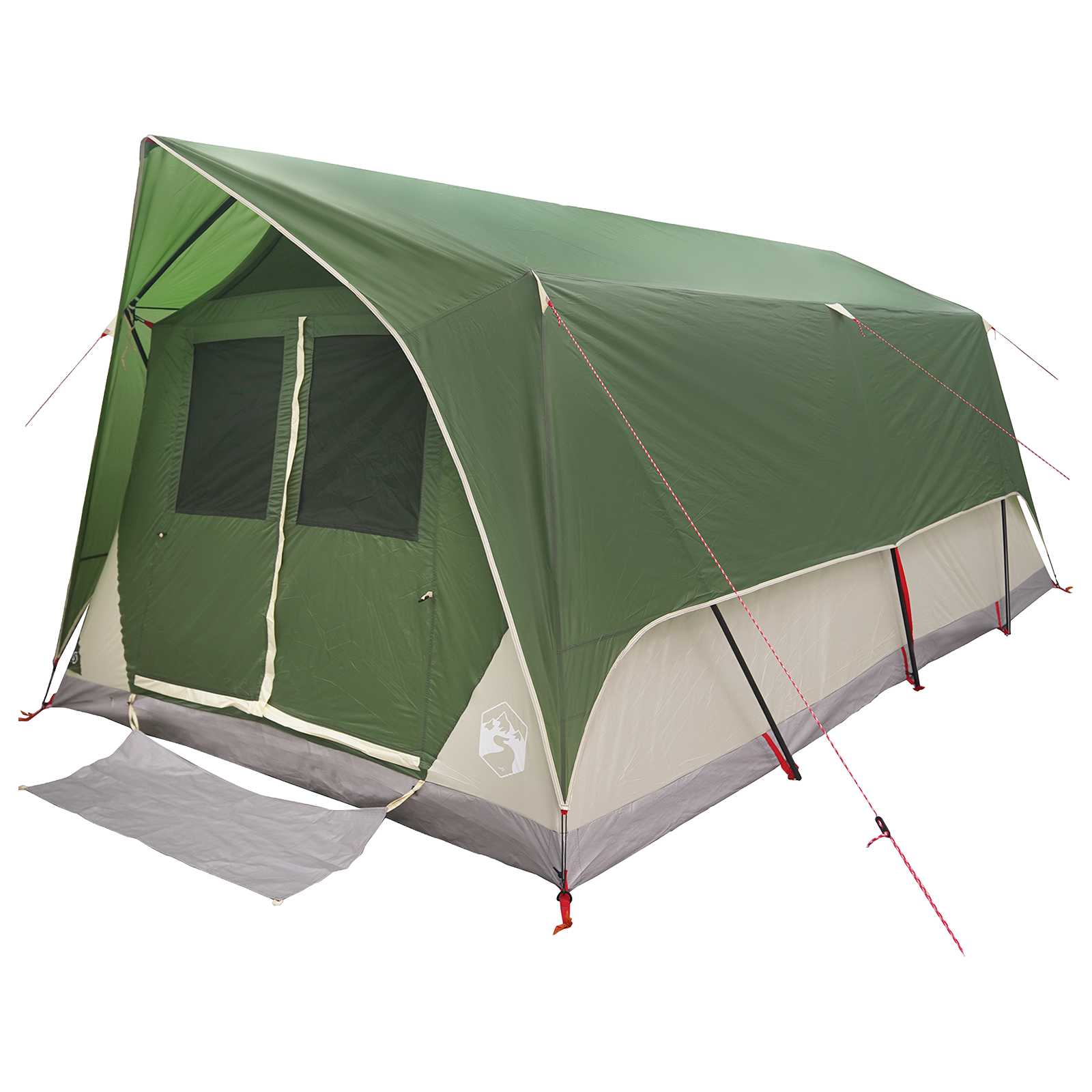 Tunneltent met dak Groen 10-persoons Polyester en staal