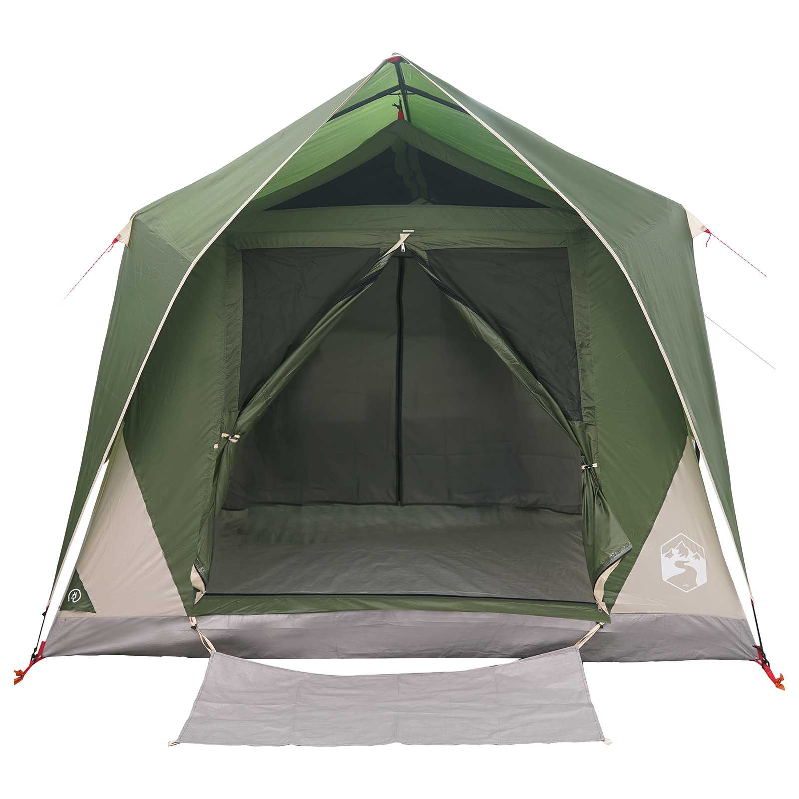 Tunneltent met dak Groen 10-persoons Polyester en staal