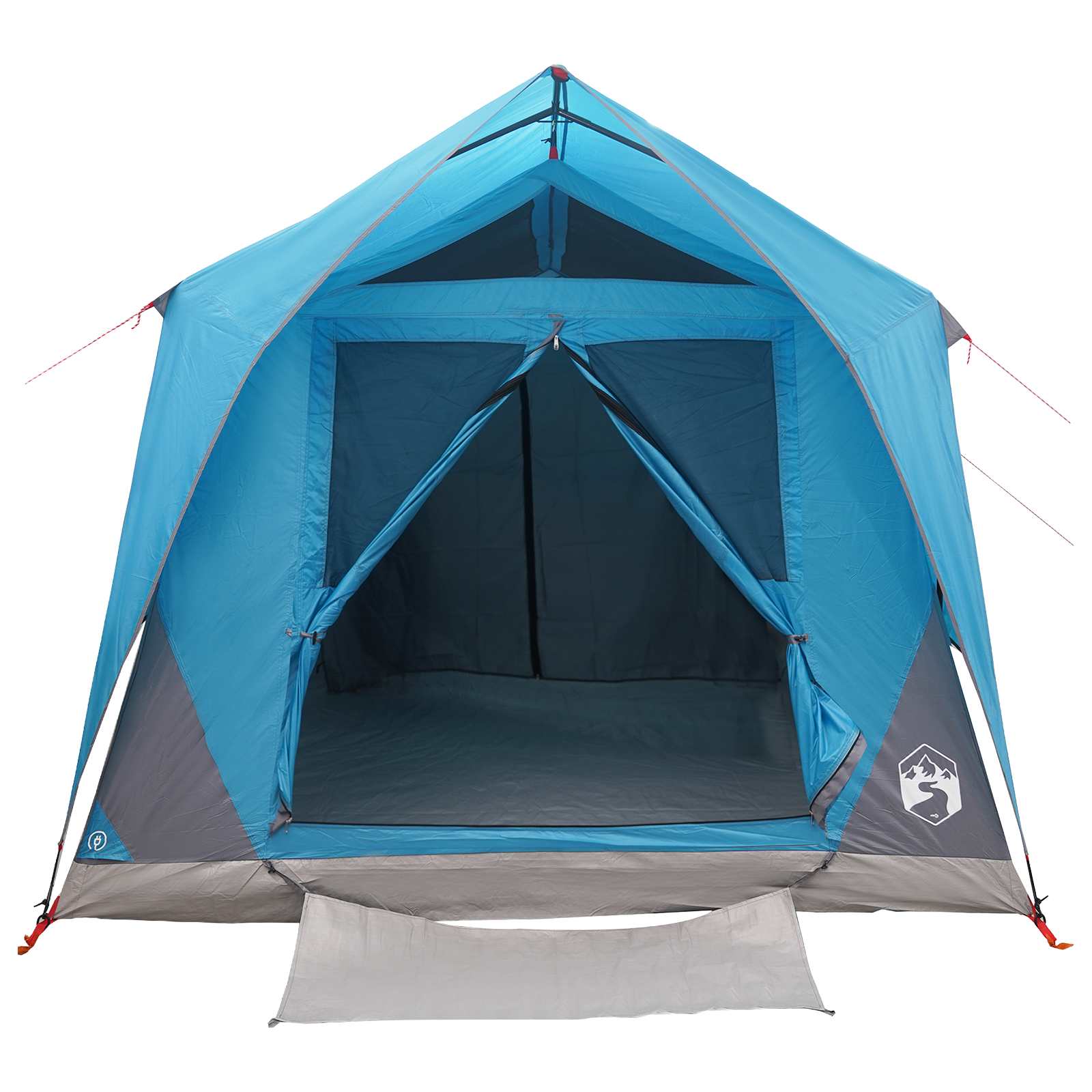 Tunneltent met dak Blauw 10-persoons Polyester en staal