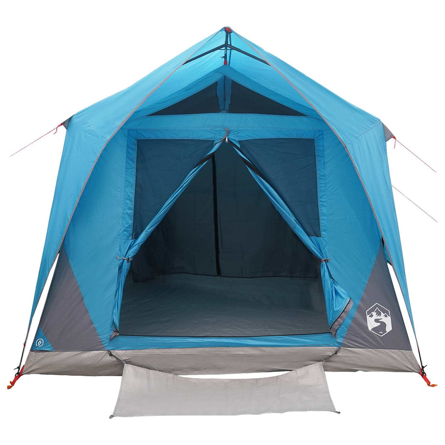 Tunneltent met dak Blauw 10-persoons Polyester en staal