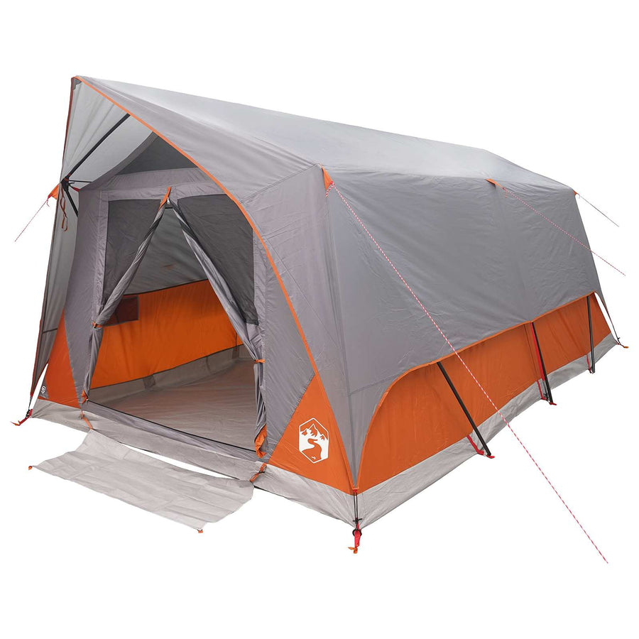 Tunneltent Grijs en Oranje 10-persoons Polyester en staal