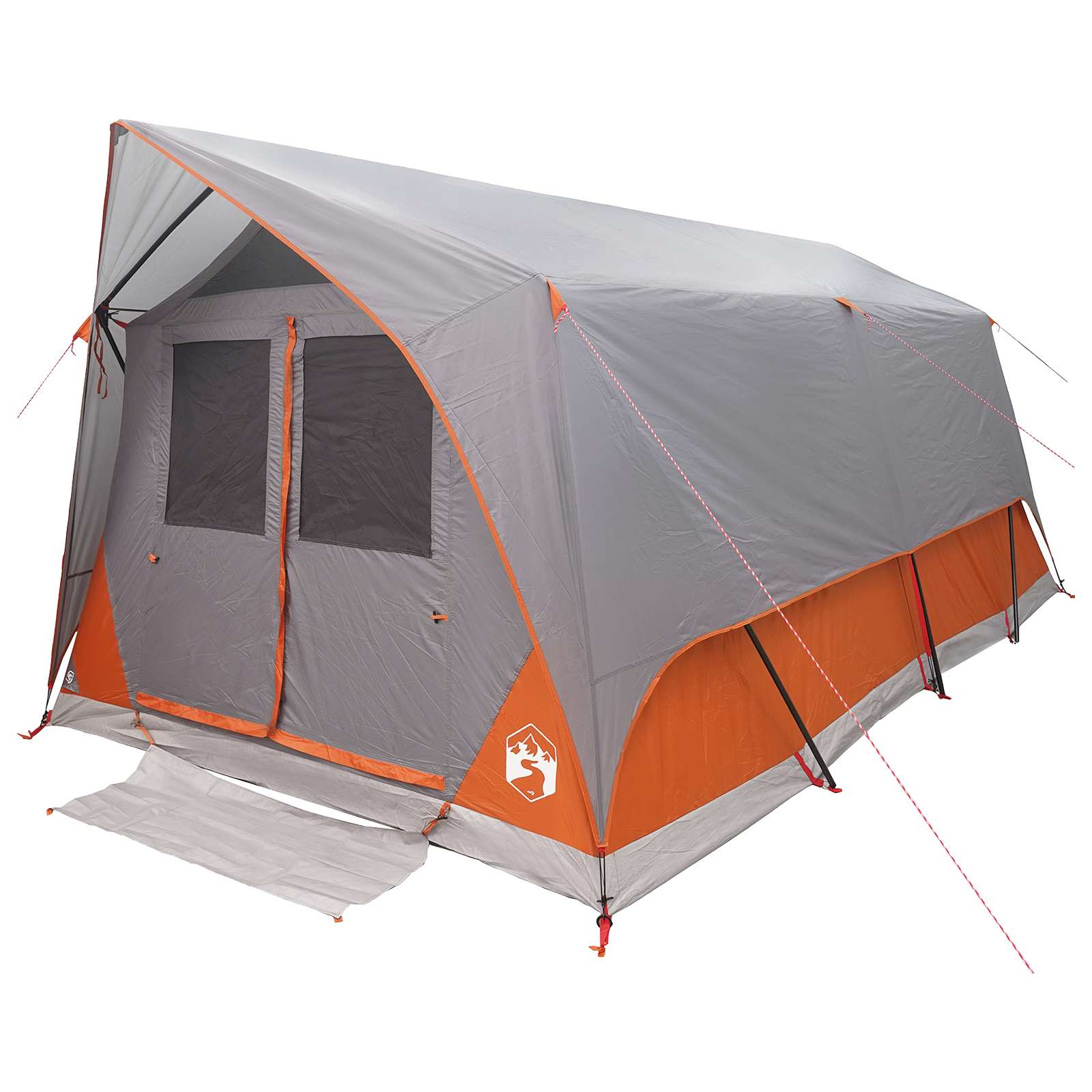 Tunneltent Grijs en Oranje 10-persoons Polyester en staal