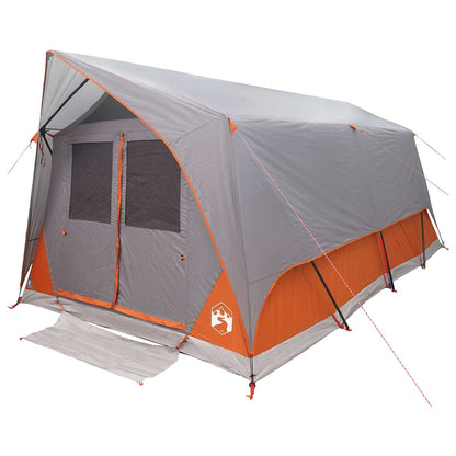 Tunneltent Grijs en Oranje 10-persoons Polyester en staal