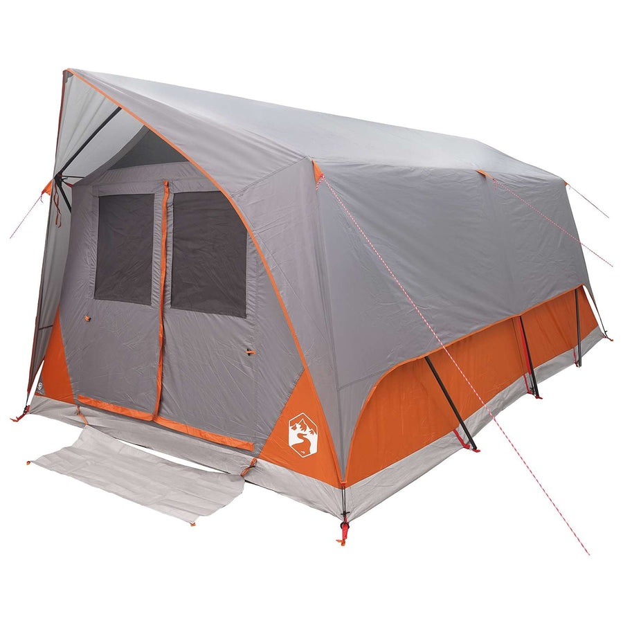 Tunneltent Grijs en Oranje 10-persoons Polyester en staal
