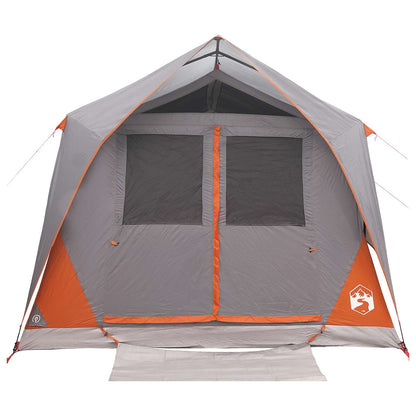Tunneltent Grijs en Oranje 10-persoons Polyester en staal