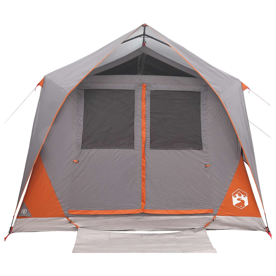 Tunneltent Grijs en Oranje 10-persoons Polyester en staal