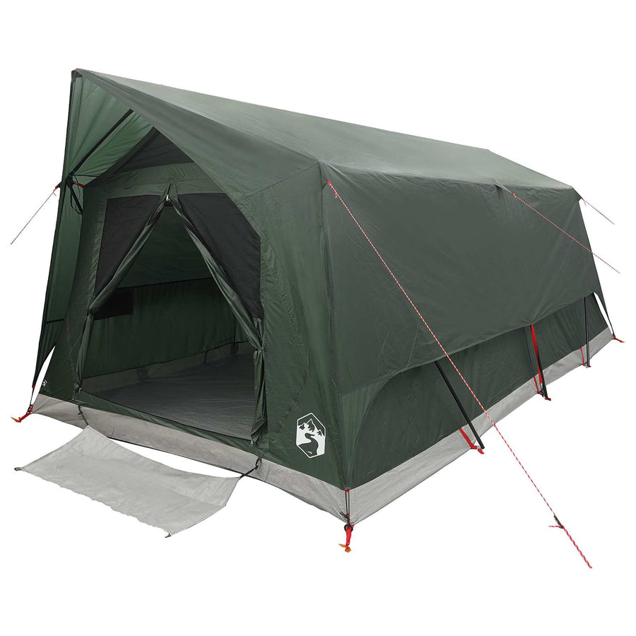 Tunneltent met dak Leger groen 10-persoons Polyester en staal