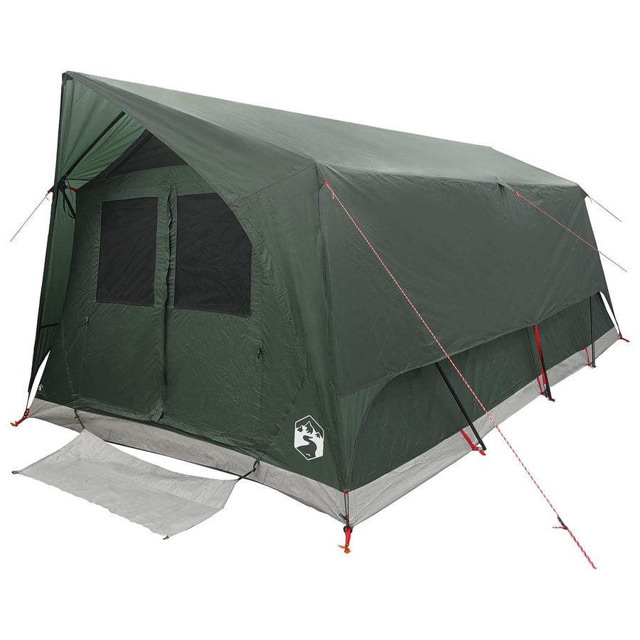 Tunneltent met dak Leger groen 10-persoons Polyester en staal