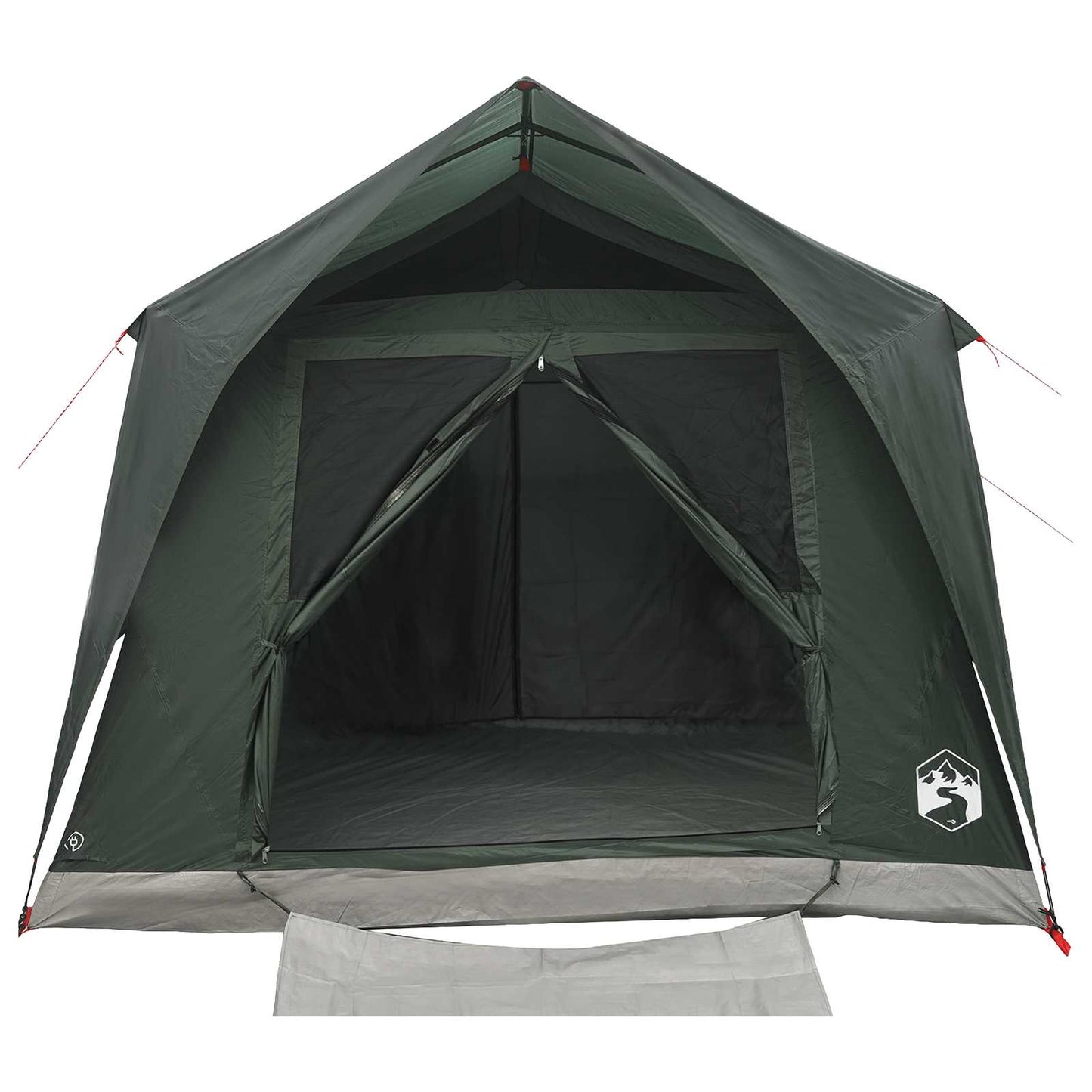 Tunneltent met dak Leger groen 10-persoons Polyester en staal