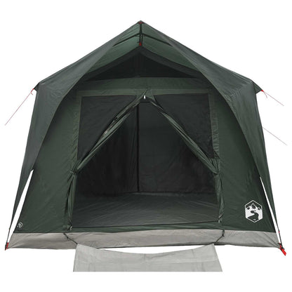 Tunneltent met dak Leger groen 10-persoons Polyester en staal