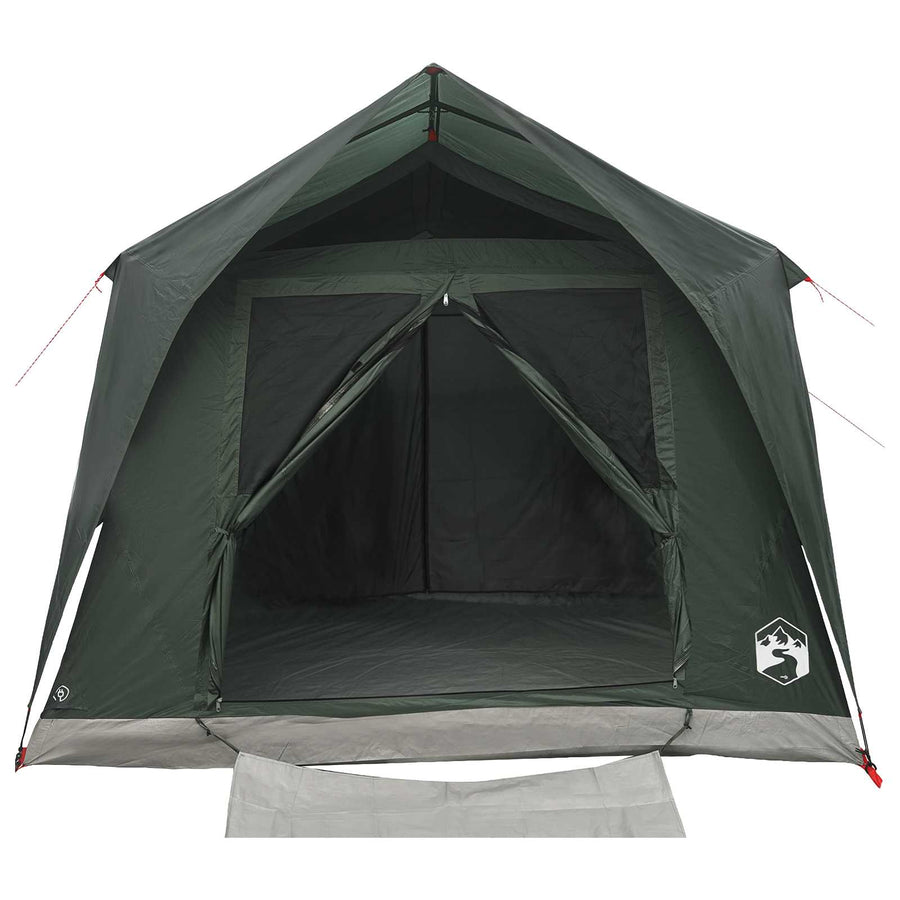 Tunneltent met dak Leger groen 10-persoons Polyester en staal