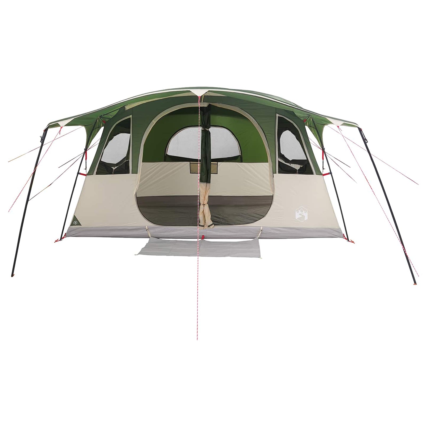 Tunneltent met dak Groen 366 x 244 x 198 cm Polyester en staal