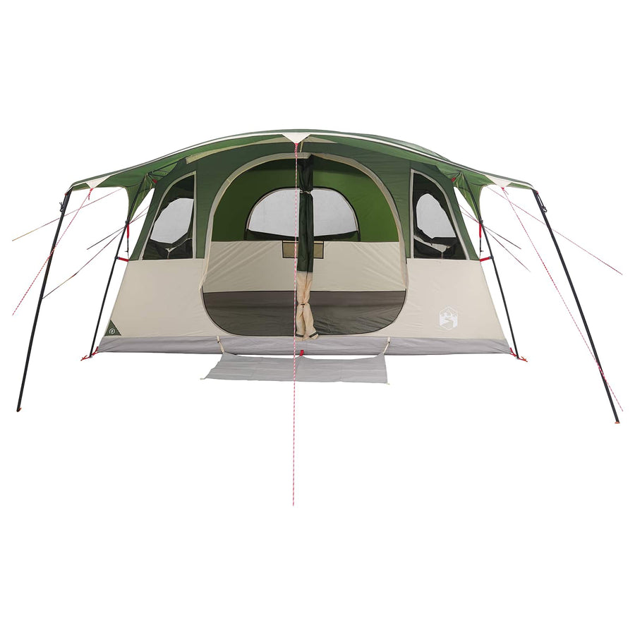 Tunneltent met dak Groen 366 x 244 x 198 cm Polyester en staal