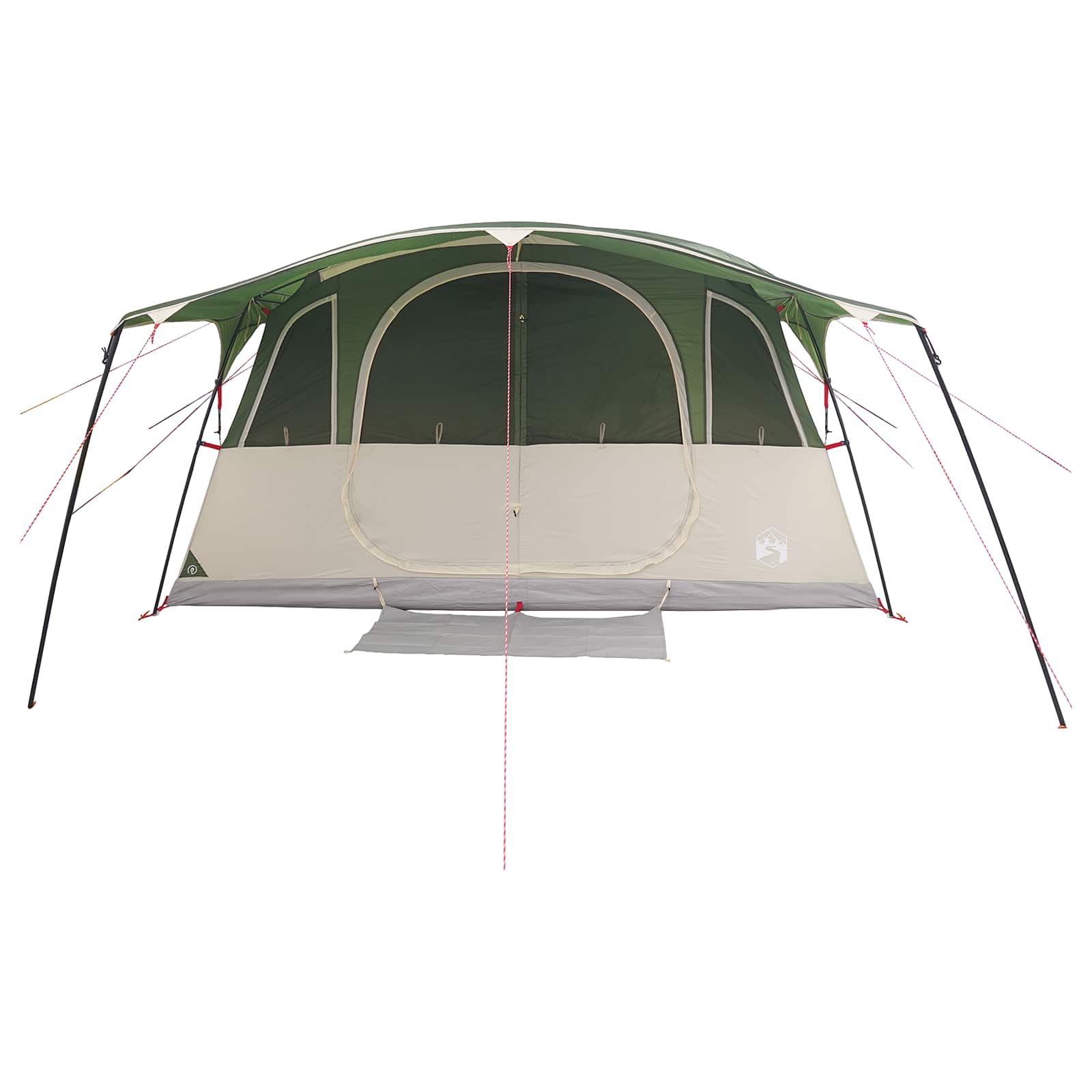 Tunneltent met dak Groen 366 x 244 x 198 cm Polyester en staal