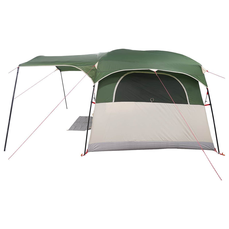 Tunneltent met dak Groen 366 x 244 x 198 cm Polyester en staal
