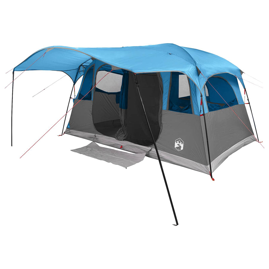 Tunneltent met dak Blauw 366 x 244 x 198 cm Polyester en staal