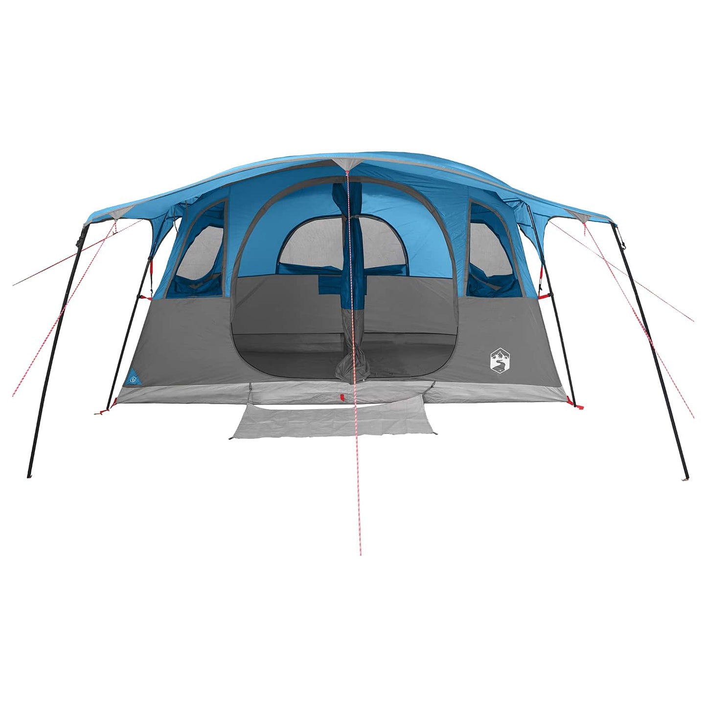 Tunneltent met dak Blauw 366 x 244 x 198 cm Polyester en staal
