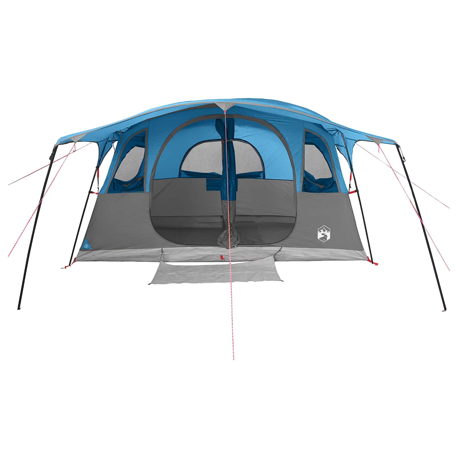 Tunneltent met dak Blauw 366 x 244 x 198 cm Polyester en staal