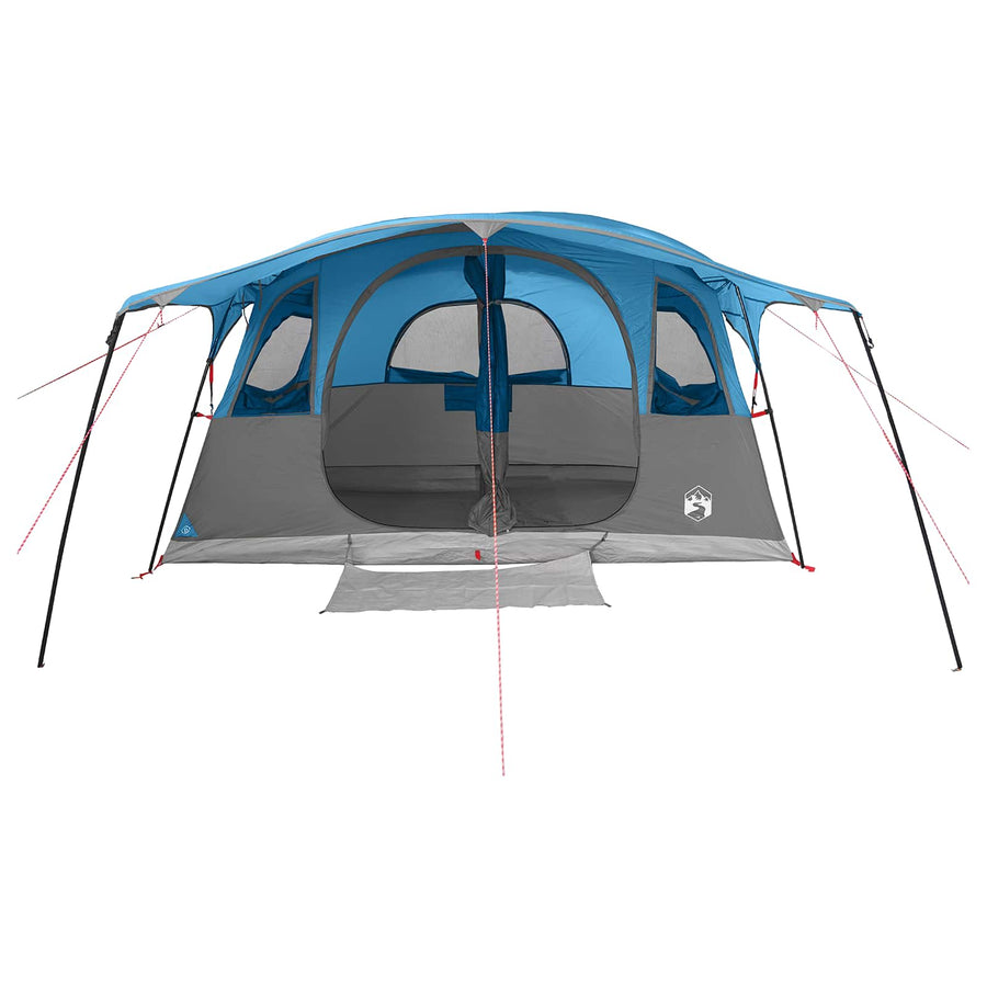 Tunneltent met dak Blauw 366 x 244 x 198 cm Polyester en staal