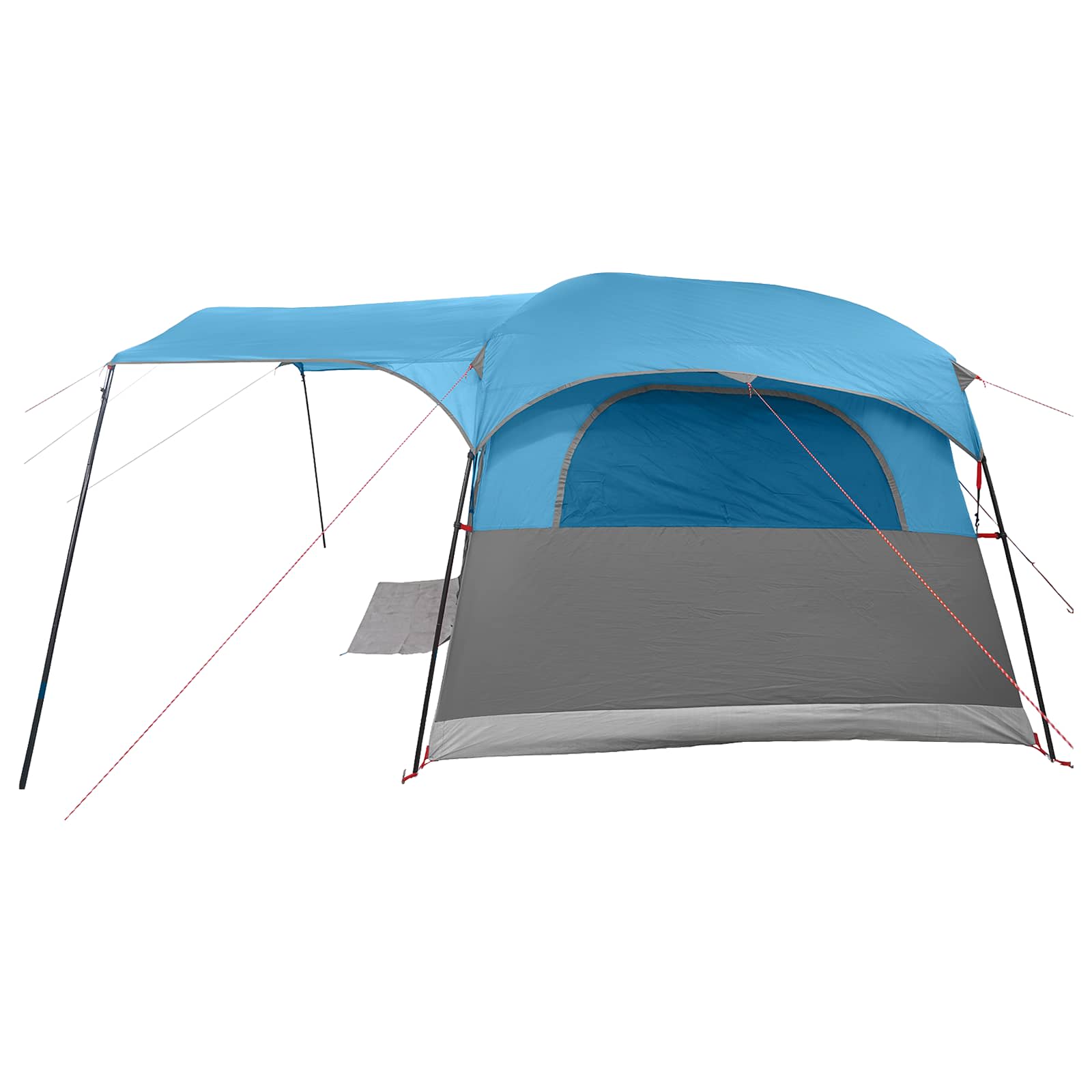 Tunneltent met dak Blauw 366 x 244 x 198 cm Polyester en staal