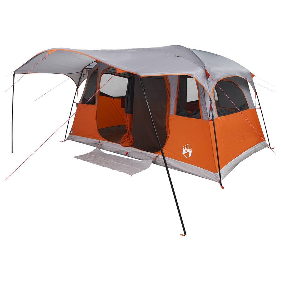 Tunneltent met dak Grijs en Oranje 366 x 244 x 198 cm