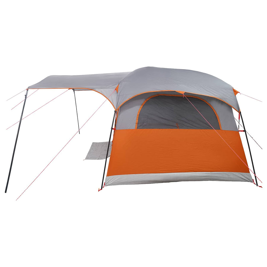 Tunneltent met dak Grijs en Oranje 366 x 244 x 198 cm