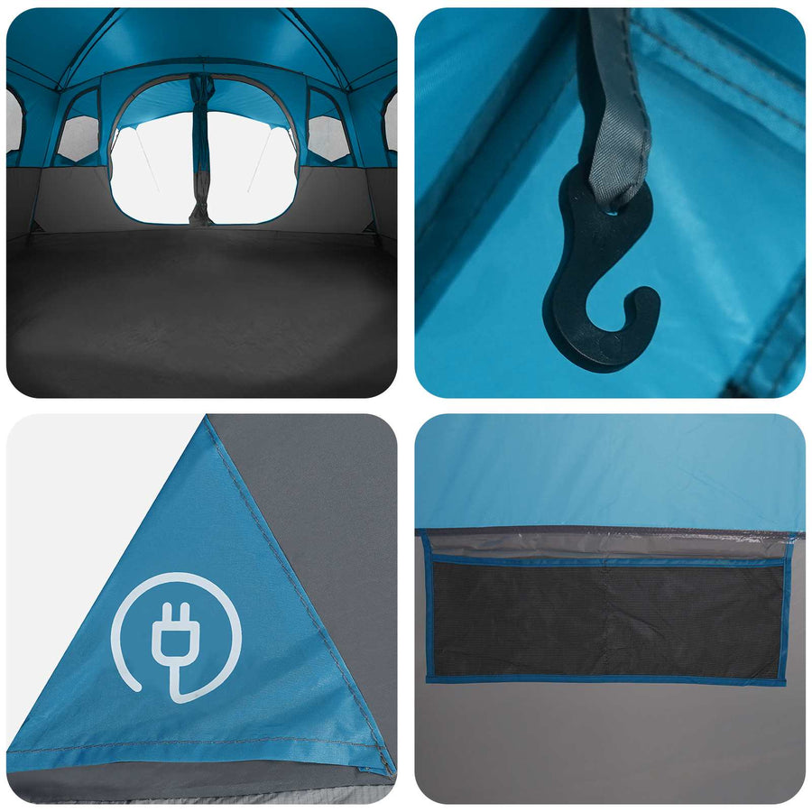 Tunneltent met dak Blauw 427 x 305 x 205 cm Polyester en staal