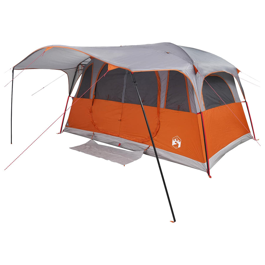 Tunneltent met dak Grijs en Oranje 427 x 305 x 205 cm
