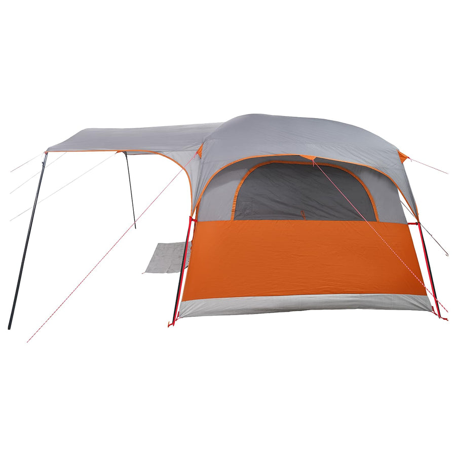 Tunneltent met dak Grijs en Oranje 427 x 305 x 205 cm