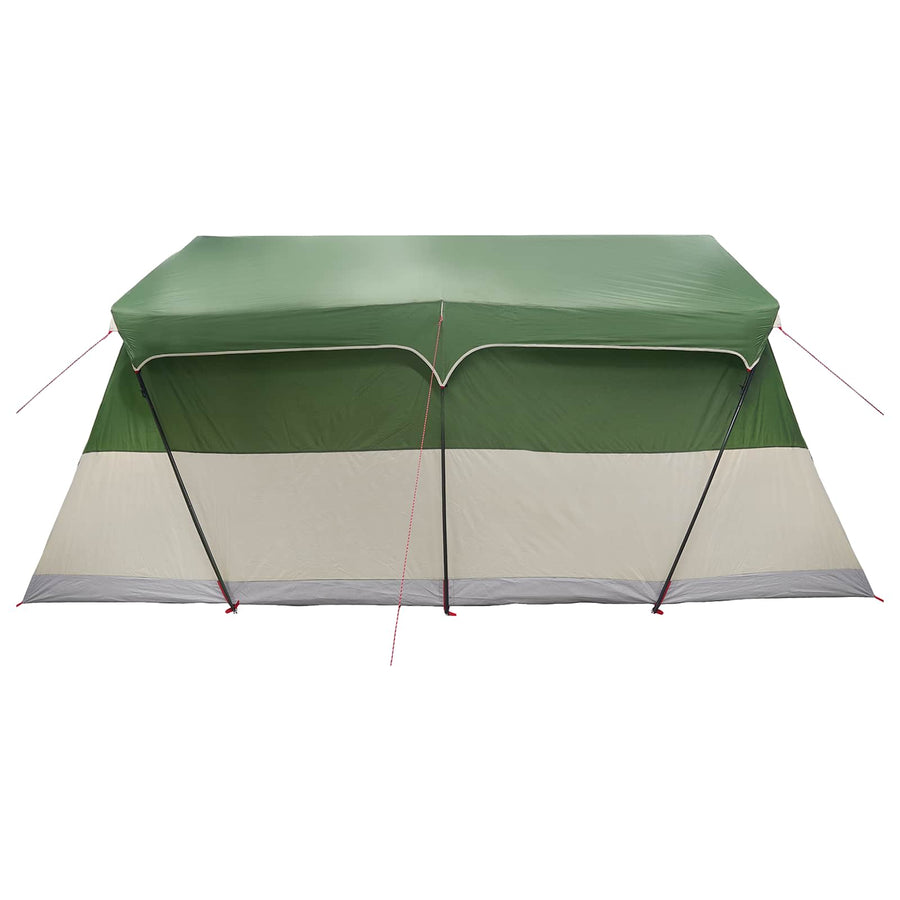 Gezinstent met dak Groen 487 x 340 x 216 cm Polyester en staal