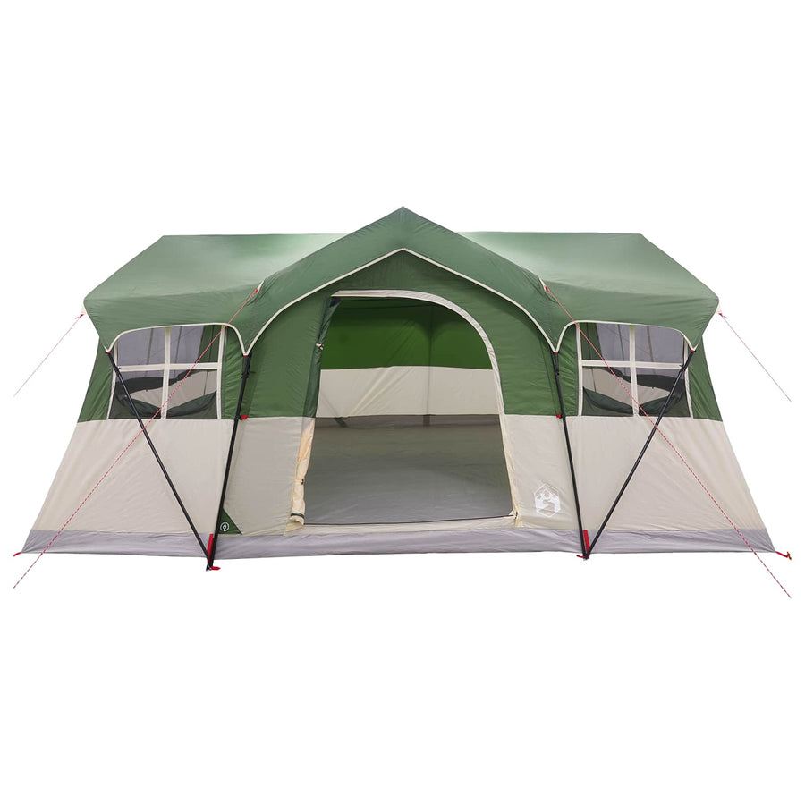 Gezinstent met dak Groen 487 x 340 x 216 cm Polyester en staal