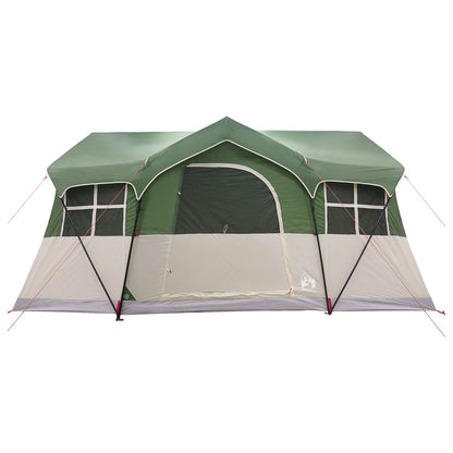 Gezinstent met dak Groen 487 x 340 x 216 cm Polyester en staal