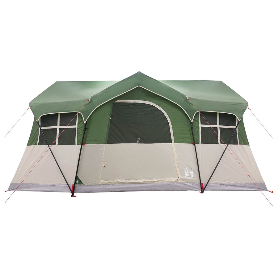 Gezinstent met dak Groen 487 x 340 x 216 cm Polyester en staal