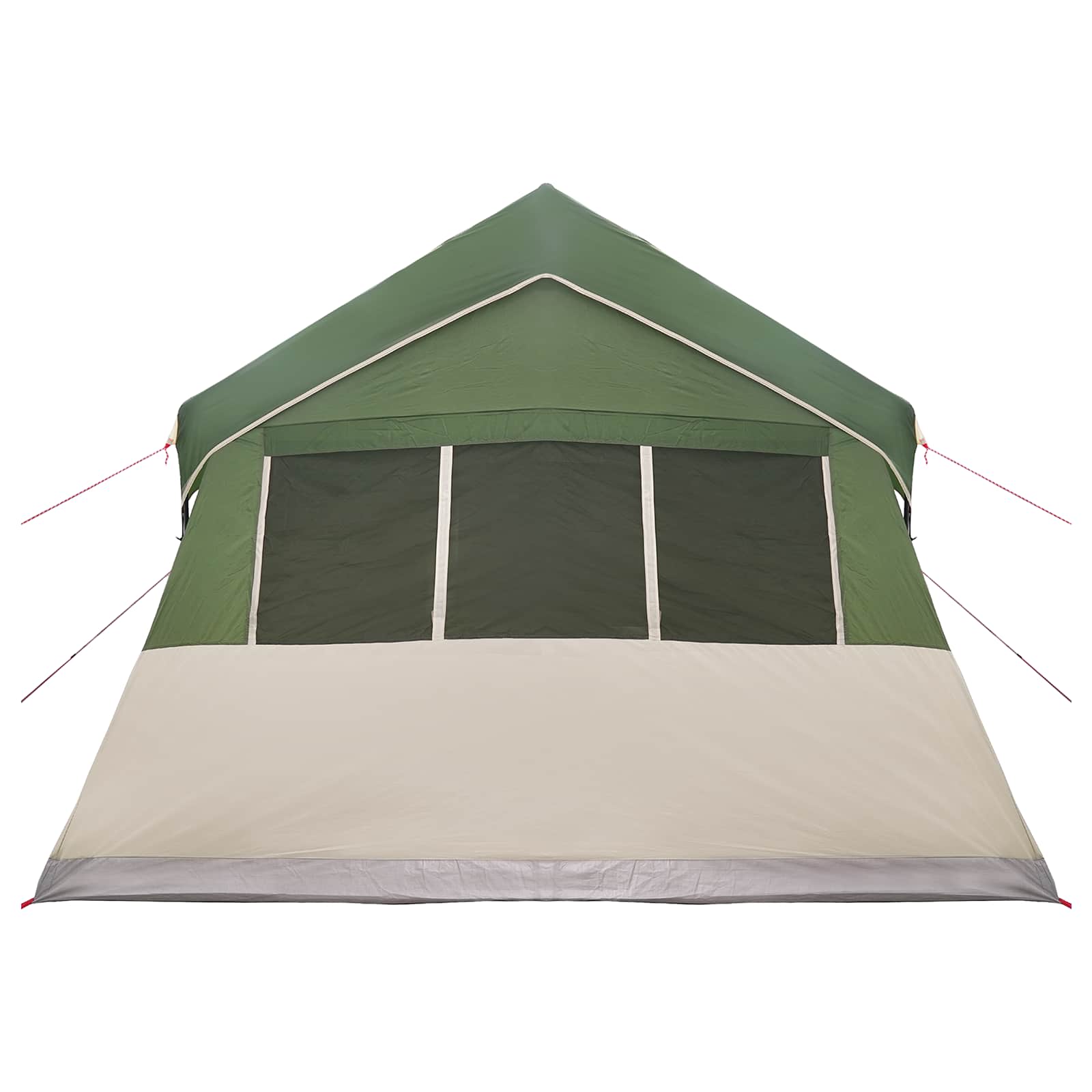 Gezinstent met dak Groen 487 x 340 x 216 cm Polyester en staal