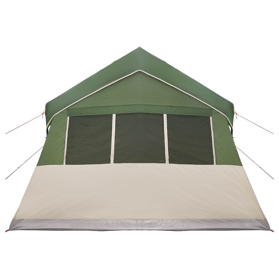 Gezinstent met dak Groen 487 x 340 x 216 cm Polyester en staal