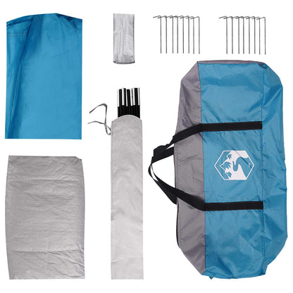 Gezinstent met dak Blauw 487 x 340 x 216 cm Polyester en staal