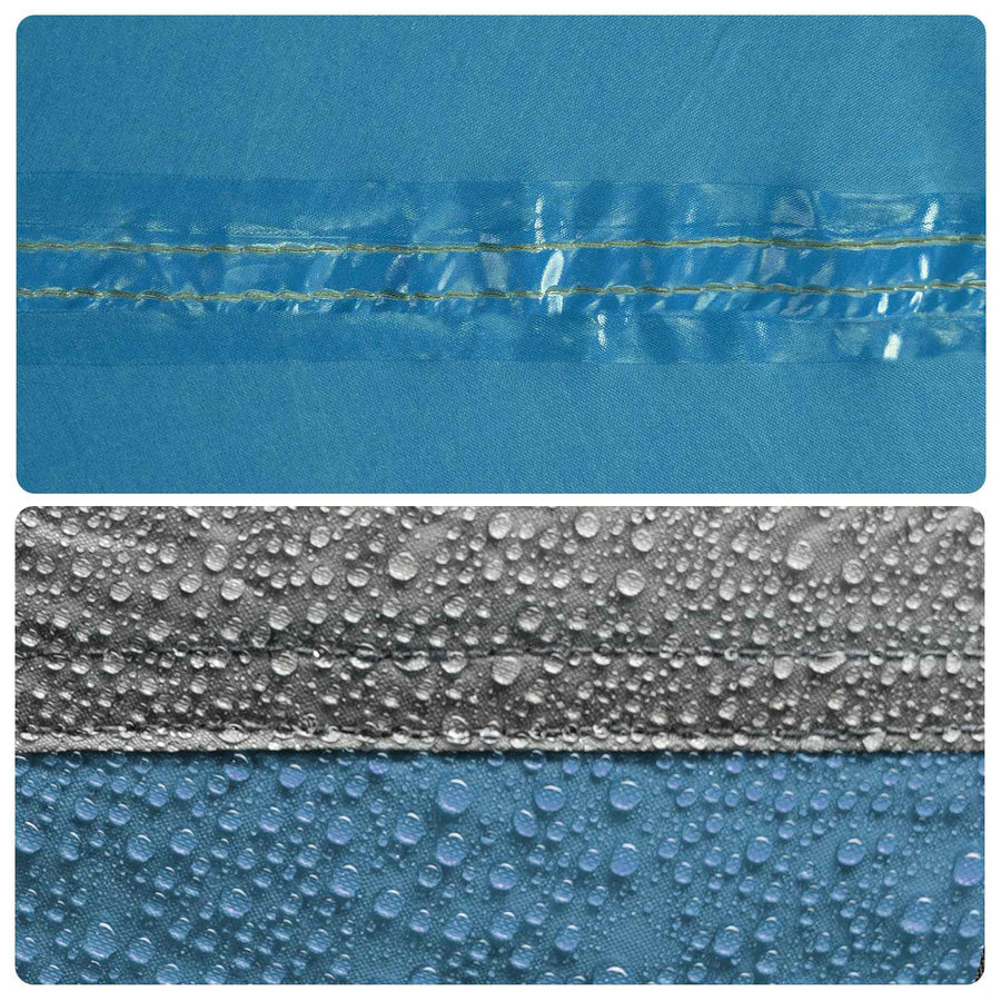 Gezinstent met dak Blauw 487 x 340 x 216 cm Polyester en staal