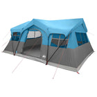 Gezinstent met dak 487x340x216 cm blauw polyester staal