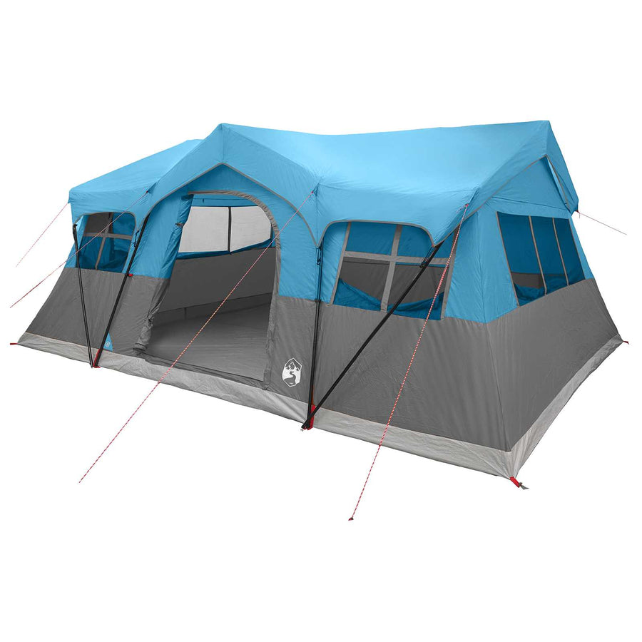 Gezinstent met dak Blauw 487 x 340 x 216 cm Polyester en staal