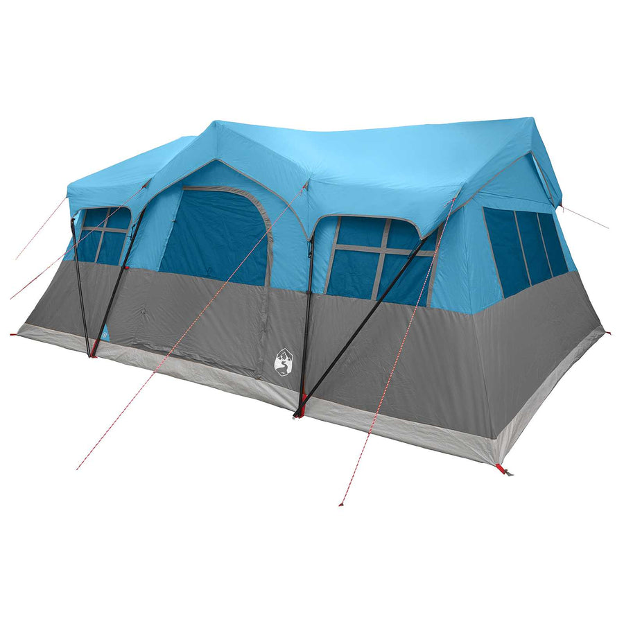 Gezinstent met dak Blauw 487 x 340 x 216 cm Polyester en staal