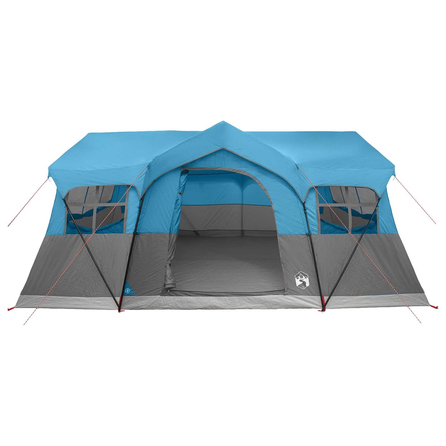 Gezinstent met dak Blauw 487 x 340 x 216 cm Polyester en staal