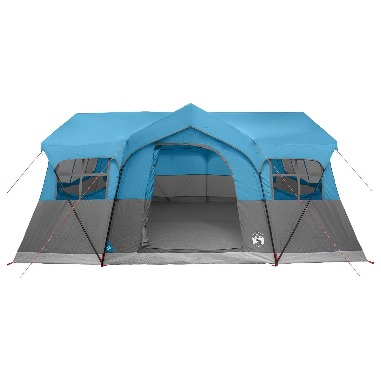 Gezinstent met dak Blauw 487 x 340 x 216 cm Polyester en staal