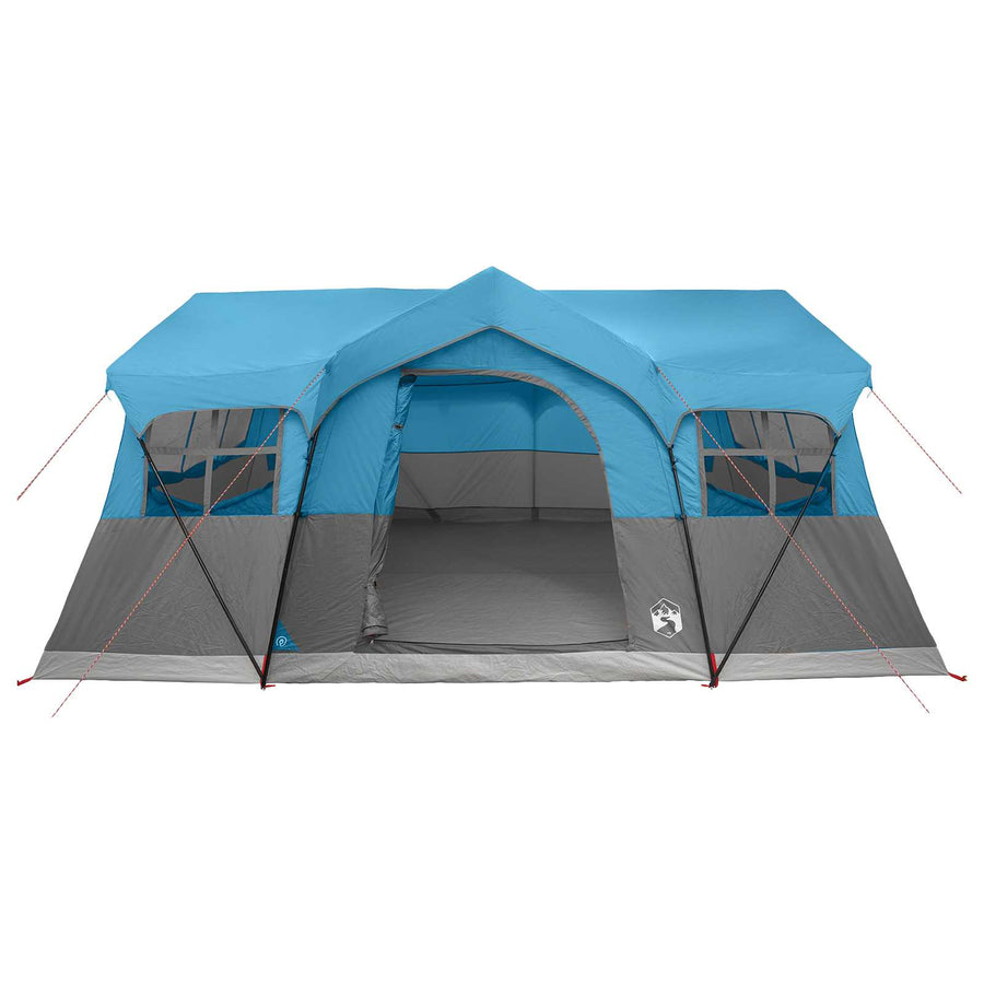 Gezinstent met dak Blauw 487 x 340 x 216 cm Polyester en staal